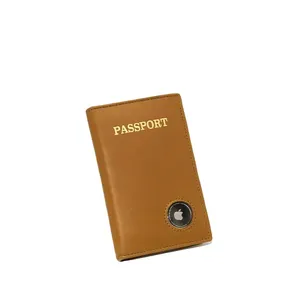 กระเป๋าหนังแท้สไตล์คลาสสิกสำหรับใส่ Airtag และพาสปอร์ต - Product Image 1