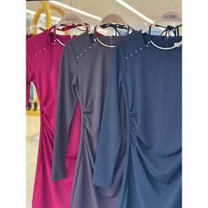 ชุดเดรสลำลองคลาสสิกพร้อมดีเทลที่ไหล่ คอลเลกชัน 2916 - Product Image 2