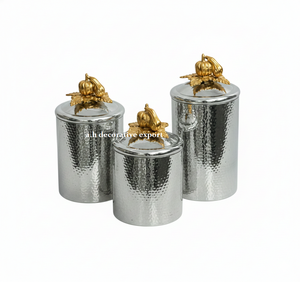 Recipientes de Almacenamiento de Alimentos de Acero Inoxidable, Estilo Martillado, con Tapas Plateadas en Forma de Calabaza, Aptos para Lavavajillas - Product Image 3