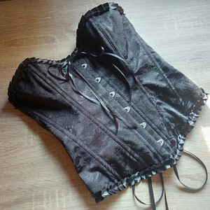 100% Corset de brocart noir de qualité supérieure pour les femmes avec Corset de forme réglable Service de vente en gros - Product Image 6