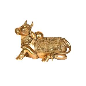 Escultura decorativa de latón dorado para decoración de oficina en casa con talla artística vintage y acabado liso - Product Image 3