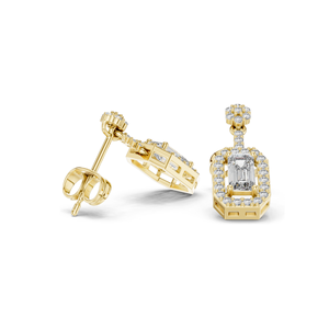 Pendientes de Diamantes de Laboratorio de 1.05 CT para Mujer, Claridad VVS-VS EF, Oro de 18KT, 14KT, 10KT y Plata 925, Oro Rosa, Amarillo y Blanco - Product Image 4