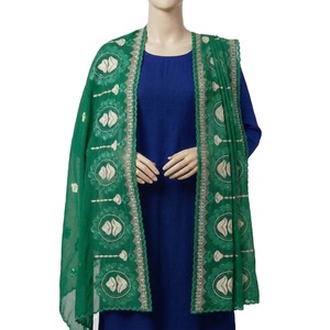 Hijab en Chiffon Brodé Floral Coloré avec Strass – Châle Léger d'Été pour Femme, Vente en Gros Personnalisée OEM - Product Image 1