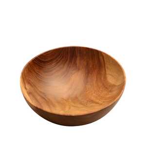 Ensaladera Grande de Madera de Acacia de 12 Pulgadas - Tazón Redondo de Madera para Servir Frutas y Pasta - Utensilios de Cocina Ecológicos Hechos a Mano - Product Image 1