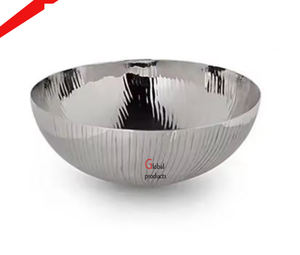 Nouveau look tête de cerf design argent fini métal aluminium bol de service pour hôtel restaurant et bol - Product Image 4