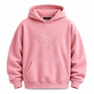 เสื้อฮู้ดโอเวอร์ไซส์สีขาว ปักโลโก้ ผ้าหนานุ่ม ซักแล้ว ทรงสตรีทแวร์สำหรับผู้ชาย - Product Image 5