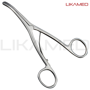 Trakeotomi ve Cricothyrotomy paslanmaz çelik için LIKAMED Trousseau trakeal dilatör düz kavisli kelepçe - Product Image 2
