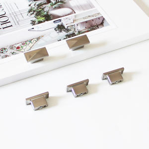 Poignées de meubles rectangulaires contemporaines en alliage de zinc, argentées, pour tiroirs de commode, boutons pour armoires de cuisine et placards de chambre - Product Image 4