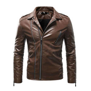 Nuevo diseño de moda chaqueta de cuero para hombre estilo de invierno chaquetas de hombre chaqueta de cuero genuino para hombres con estilo - Product Image 2