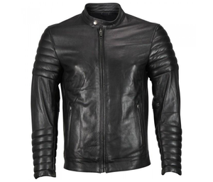 Veste en cuir pour homme de haute qualité, style bomber classique, en cuir d'agneau, avec broderie personnalisée - Product Image 6