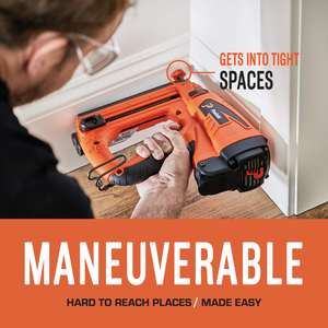 Cloueuse de finition sans fil calibre 16, alimentation électrique industrielle, pas de compresseur nécessaire - Comprend une batterie et une cellule à combustible pour clous Brad - Product Image 4