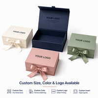Boîtes à bijoux personnalisées avec logo, en carton rigide, pour mariage, emballage cosmétique de luxe, boîte cadeau magnétique, bougie