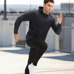 สเวตเชิ้ตมีฮู้ดของผู้ชายชุดเล่นกีฬาแบบลำลองทรงหลวมมีเทคนิคซักลายตามสั่งสำหรับฤดูหนาว - Product Image 6