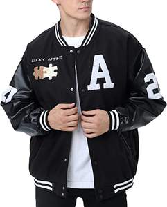 Wholesale Blank Letterman <b>Jackets</b> Custom Men's Varsity <b>Jackets</b> Solid Plain Baseball <b>Jackets</b> - Product Image 6