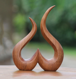 Escultura de Arte de madera tallada a mano de Primera calidad-Figuras decorativas de diseño abstracto Vintage para exportación global - Product Image 6