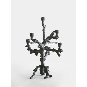 Portavelas clásico de diseño de hoja de Metal chapado en oro de alta calidad estándar, portavelas interior con nuevo patrón de aspecto maravilloso - Product Image 3