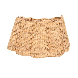 Scallop Water Hyacinth <b>Christmas</b> <b>Tree</b> Collar Handwoven Natural Fiber <b>Tree</b> <b>Skirt</b> Eco Friendly Holiday Decor - Product Image 4