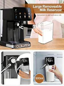 20 Bar Electric Espresso <b>Coffee</b> <b>Maker</b> 1350W Automatic Milk Frothing System Professional with LCD Display for Outdoor Use - Product Image 4