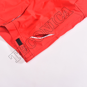 Pantalon de neige rouge durable pour l'extérieur avec poignets élastiques, poches multiples, fermetures éclair sécurisées et ceinture réglable - Product Image 3