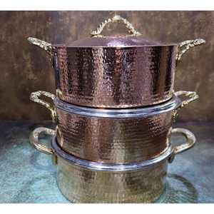 Vente chaude Artisanat Service Pot De Luxe Minimaliste Sûr Pur Cuivre Western Hotelware Exportateur De L'Inde Avec Une Qualité Supérieure - Product Image 3