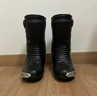Botas de Motocicleta Impermeables de Media Pantorrilla de Cuero Genuino de Alta Calidad con Parte Superior de Lona, Nuevo Diseño para Uso en Exteriores