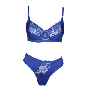 Ensemble soutien-gorge et culotte pour femme - Bleu royal - Product Image 1