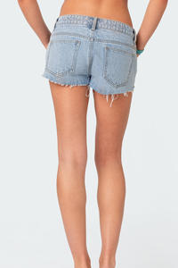 Pantalones cortos de cintura alta Indemand para mujer, cómodos, ligeros, de mezcla de algodón, ropa informal, ajuste relajado, cintura ajustable, pantalones cortos para mujer - Product Image 2