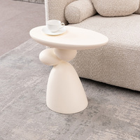 Table d'appoint en fibre de verre Lucky Stone, style moderne minimaliste Wabi Sabi, table basse décorative pour salon, chambre à coucher, chambre d'hôtes