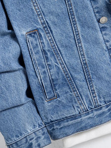 แจ็คเก็ตยีนส์สีน้ำเงินสำหรับผู้ชายเสื้อโค้ทแฟชั่นฤดูใบไม้ผลิฤดูใบไม้ร่วง - Product Image 4