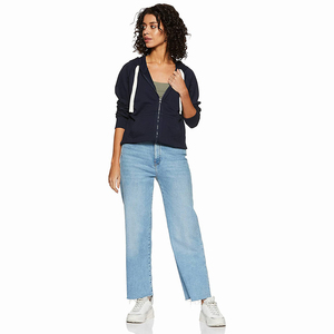 Sweat-shirt pour femmes de style nouveau, fermeture éclair, capuche, design personnalisé, capuche pour femmes avec logo personnalisé imprimé et qualité décontractée bon marché - Product Image 4