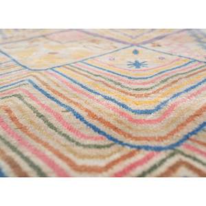 Tapis en soie noué à la main Manchaha Ivory, motif géométrique, tapis de salon, tapis rectangulaire pour couloir, design patchwork puzzle - LUV-550 - Product Image 3