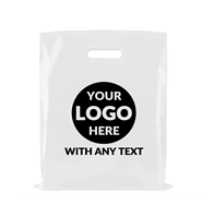 Sacs de Fête en Plastique Mylar Pliables avec Logo Personnalisé, Sac Transparent à Poignées pour Boutique, Shopping, Supermarché – Sacs T-Shirt