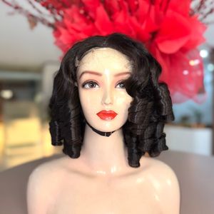 Cheveux naturels de haute qualité, perruque ondulée ombrée, perruque avec fermeture frontale, brun clair, 100% cheveux humains vietnamiens - Product Image 2