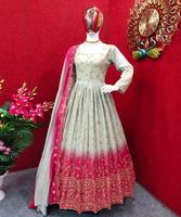 Nouveau Salwar Suit en viscose attrayant pour femmes, style indien moderne, pour les occasions spéciales