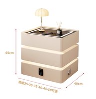 Armoire de Chevet Flottante Multifonctionnelle OEM en Gros, Écologique, Qualité ENF, Sans Installation, avec Verrouillage Intelligent par Mot de Passe pour Chambre à Coucher