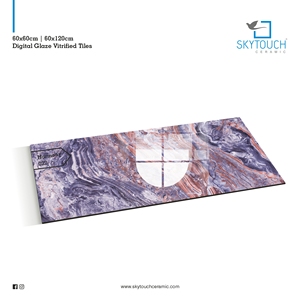 Carreaux de porcelaine brillants de couleur violette au design moderne Harmony, 600x600/600x1200 mm, fabricant exportateur, carreaux émaillés polis - Product Image 2