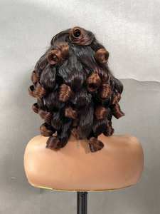 วิกผมมนุษย์สีน้ำตาลหยิกเด้งดึ๋ง 100% ผมเวียดนามแท้แบบเวอร์จิ้น ดับเบิ้ลดรอน ซุปเปอร์ดับเบิ้ลดเวฟท์ วิกแบบมีเชือกผูกปิดผม ราคาโรงงาน - Product Image 3