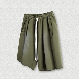 High Street hommes été lavage à l'acide impression Shorts 100% coton français éponge Style à la mode respirant OEM cordon Service - Product Image 6