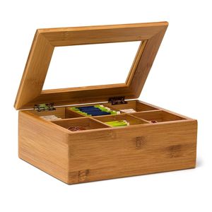 Caja de Madera para Exhibición de Té, Hecha a Mano, Alta Calidad, Suministro Directo de Fábrica - Product Image 1