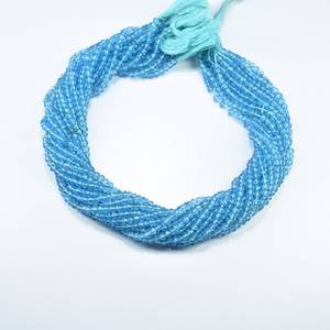 Apatite néon naturelle à facettes Rondelle de pierres précieuses brins de ficelle 3.5mm Lot de perles en vrac pour la fabrication de colliers de bijoux en vrac - Product Image 1