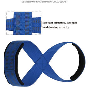Logo personnalisé Figure 8 Coton Heavy Duty Deadlift Straps Anti-Slip Respirant Vente en gros Workout Gym Training Powerlifting - Product Image 3