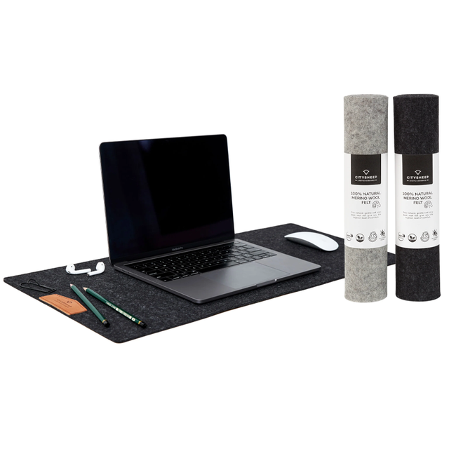 Environmentally Friendly Felt Premium Desk Mat Mouse Pad Felt Desk Pad