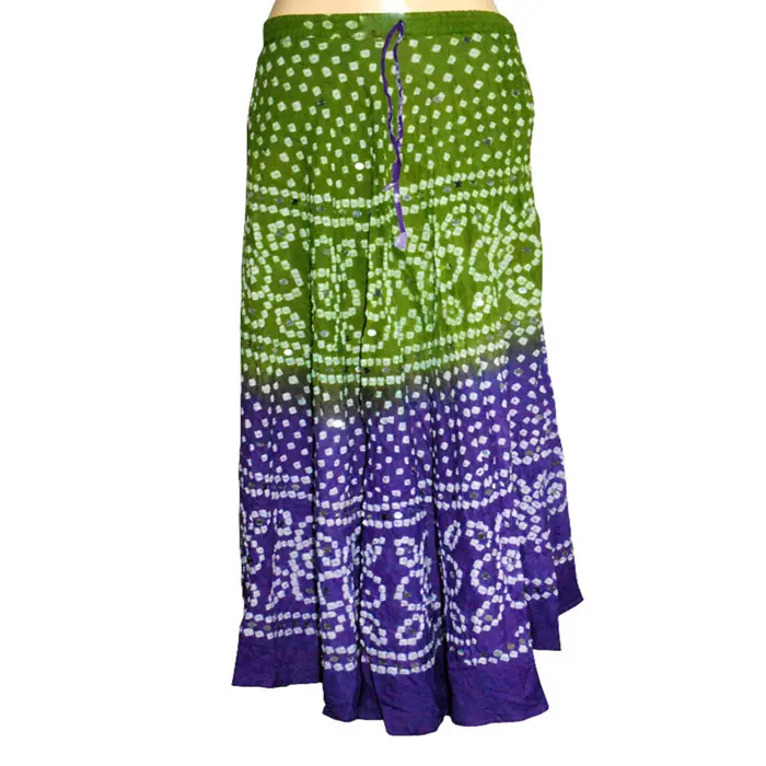 पार्टी पहनने भारतीय जातीय Bandhani स्कर्ट