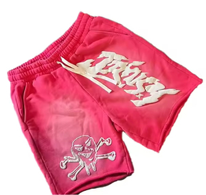 100% coton lavé à l'acide vente chaude français éponge courte tenue décontracté qualité supérieure hommes court - Product Image 3