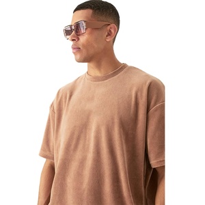 Camiseta de Cuello Redondo Oversize para Hombre con Diseño de Hombros Caídos, Material Personalizado de Alta Calidad, Conjunto de Moda de Dos Piezas, ¡Venta Caliente! - Product Image 4