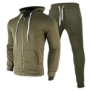 Conjunto Deportivo Unisex Personalizado con Estampado, Transpirable, de Invierno, con Cremallera, Sudadera con Capucha de Forro Polar de Algodón, Pantalones Deportivos, Tallas Grandes, Secado Rápido, Resistente al Viento - Product Image 5