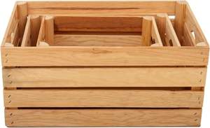 Rustic Wood <b>Crates</b> for Vintage Decorative Display Nesting <b>Crate</b> Set for Storage and Farmhouse Style Decor Wooden <b>Boxes</b> - Product Image 6