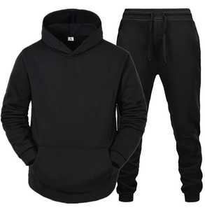 OEM personalizable 100% algodón polar con capucha pulóver chándal 3D impreso sólido manga larga pantalones de chándal diseño bordado otoño - Product Image 5