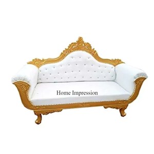 Arte creativo moderno blanco y dorado evento real trono Silla de lujo calidad tela boda sofá para banquete fiesta Hotel muebles - Product Image 2