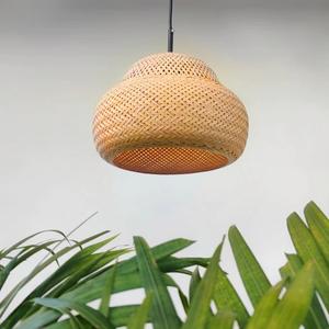 Customizable Creative Art Design Handmade Pendant <b>Lamp</b> - Bamboo Lantern - Wicker Lantern - Hanging Bamboo Decorative <b>Lamp</b> - Product Image 5